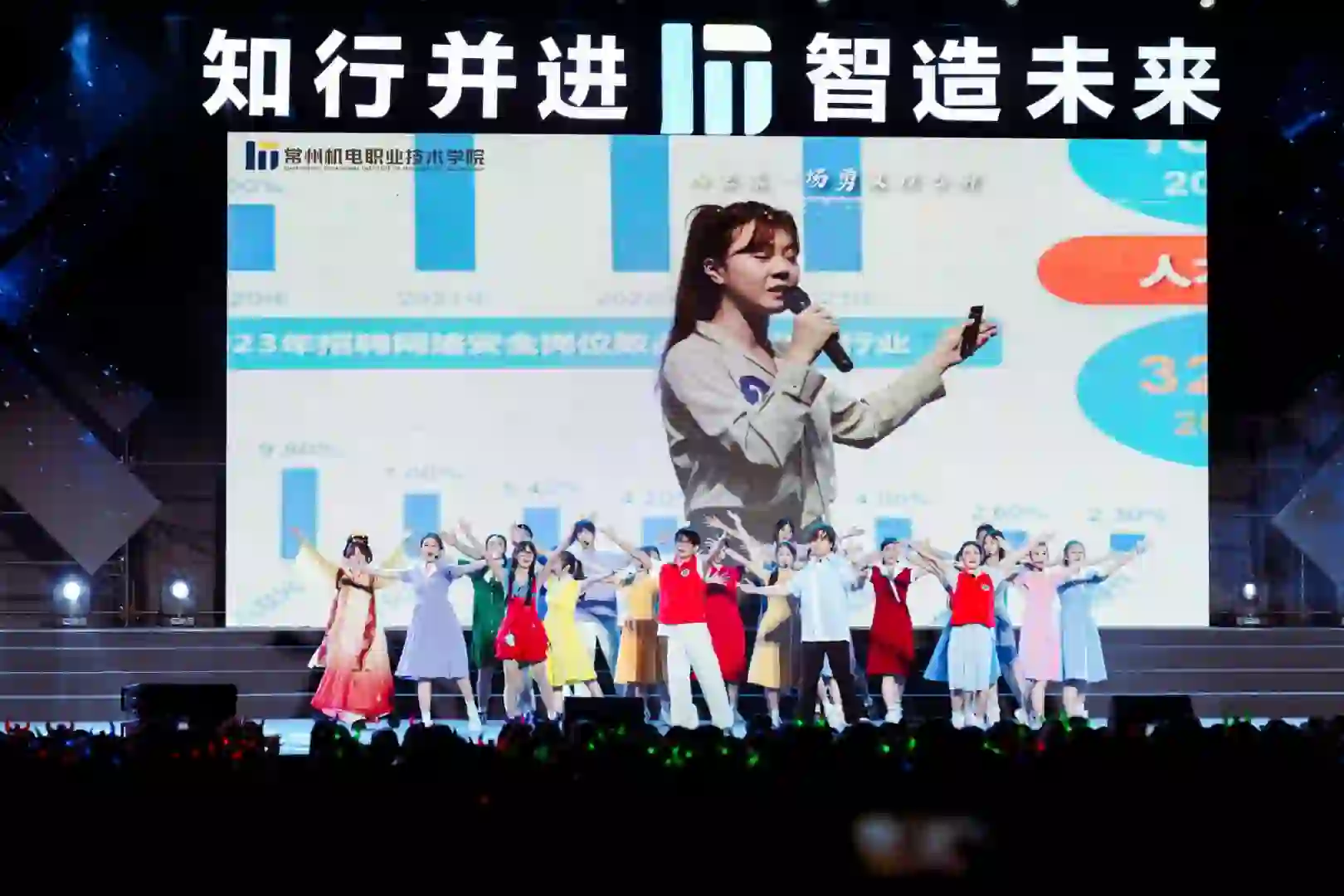 音乐剧《梦的十字路口》展现了大学生面临选择时的困惑与成长，让观众在艺术氛围中感悟良多。大家跟随一群勇于追梦的机电学子，一起聆听他们的成长故事。#常州机电职业技术学院#大学生活#迎新晚会#新生#舞台剧